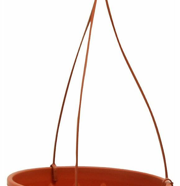 Кашпо подвесное с поддоном Idea Алиция цвет: терракотовый, 22 см