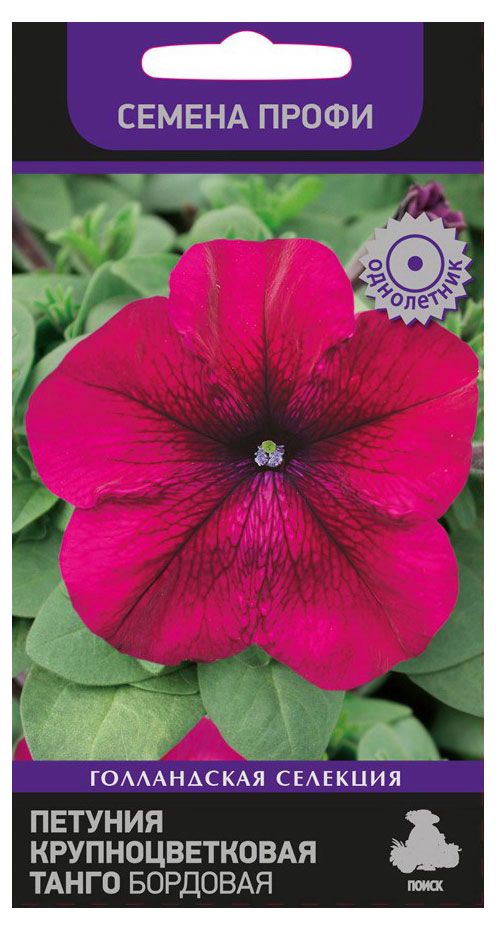 

Семена петуния крупноцветковая Танго бордовая Поиск, 15 шт