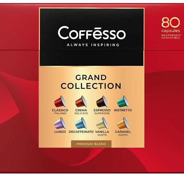 Кофе в капсулах Coffesso Ассорти 8 вкусов 80шт