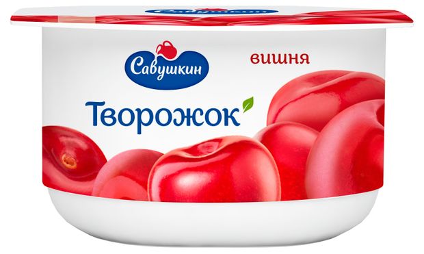 

Творожок Савушкин Вишня 3.5% 120 г