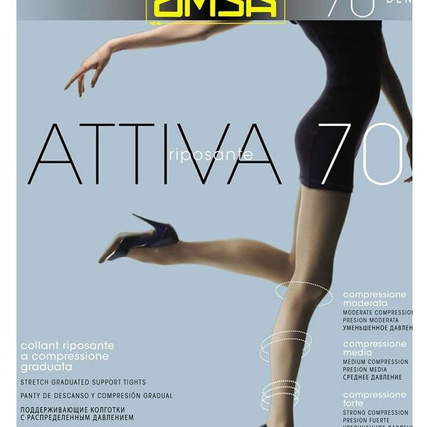 Колготки Attiva 70 daino размер 2 ТМ Omsa (Омса)