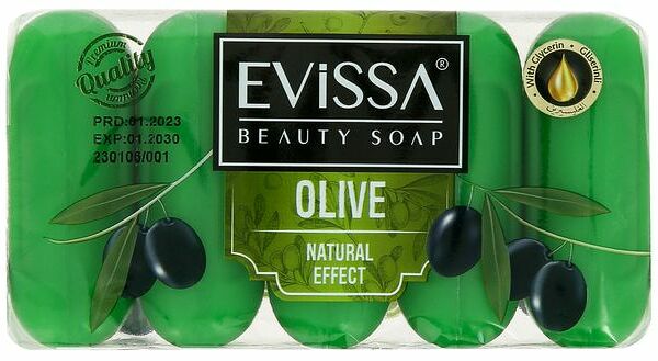 Мыло EVISSA оливка ecopack 5x55г