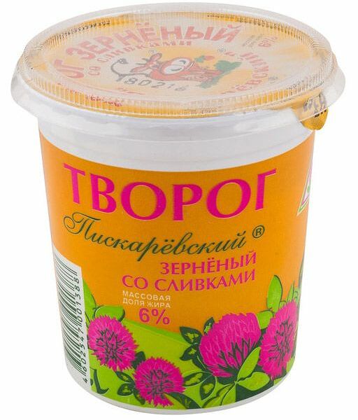 Творог Пискаревский зерненый со сливками 6% 350 г