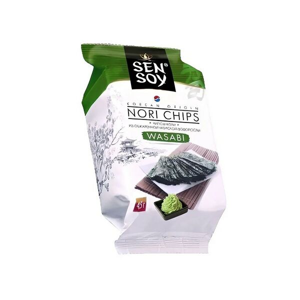 Чипсы Нори Sen Soy Wasabi из морской капусты 4,5г