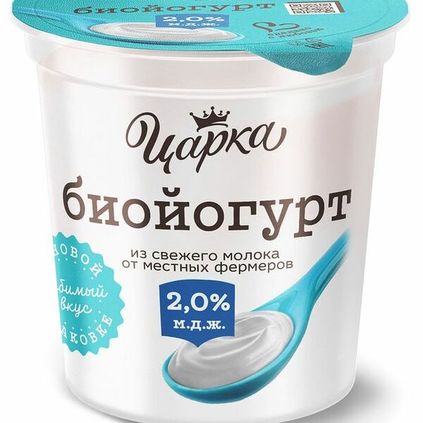 Биойогурт Царка с бифидобактериями 2% 400 г