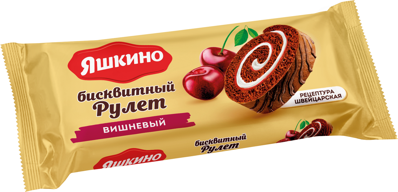 

Рулет Яшкино бисквитный вишневый 200 г