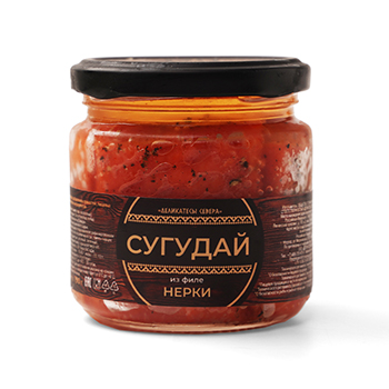

Сугудай из филе нерки Деликатесы Севера в масле, 190 г
