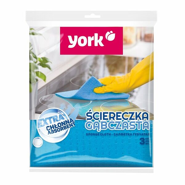 Салфетки хозяйственные York губчатые 3 шт