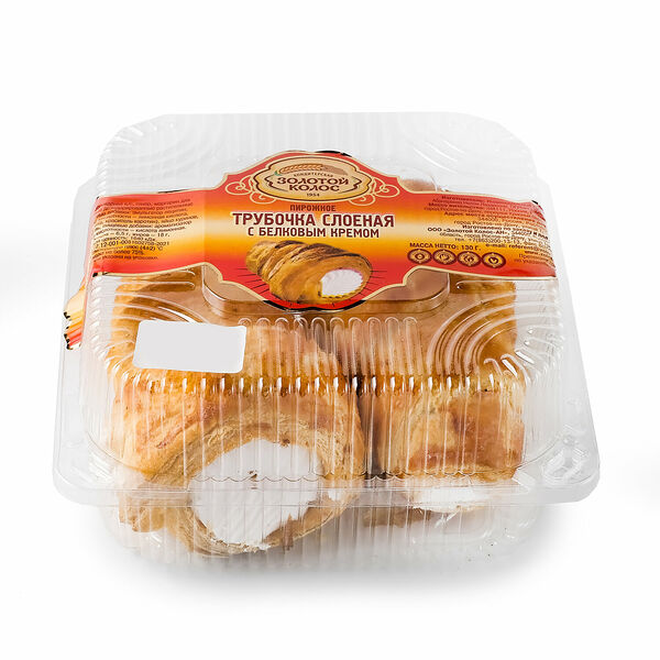 Пирожное Золотой колос Трубочка слоеная 2 шт. 130 г