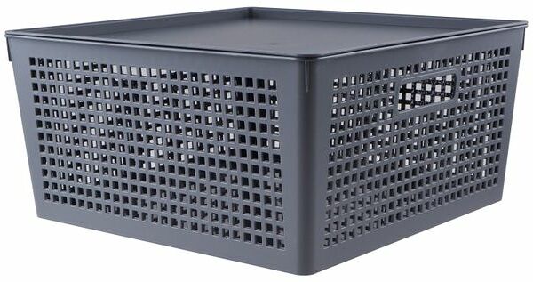 Корзинка Полимербыт Traymix коричневая с крышкой