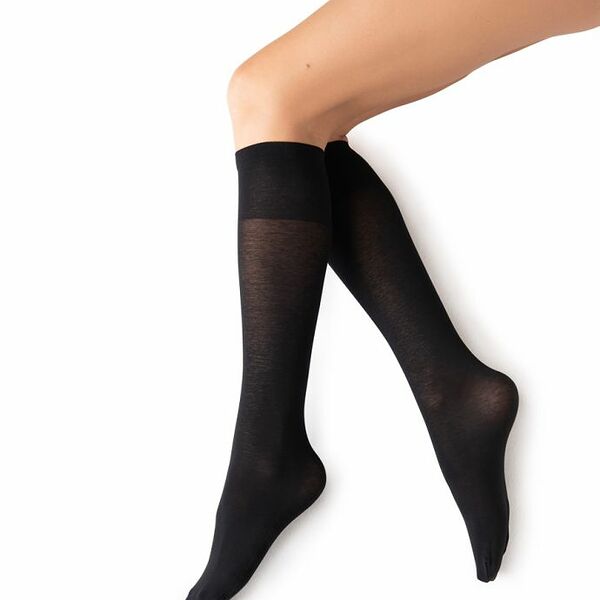 Гольфы женские MINIMI Mini Gambaletto Cotone 70 den, nero