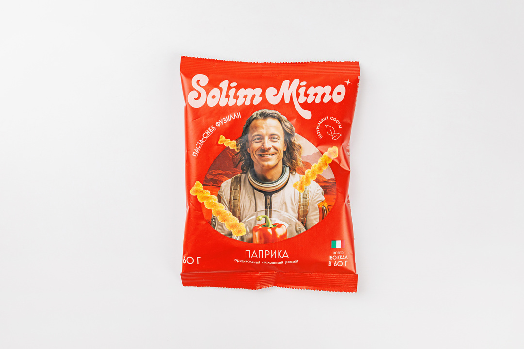 

Паста-снек фузилли с паприкой Solim Mimo