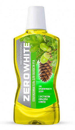 Ополаскиватель для полости рта Zero White с экстрактом коры дуба и пихты 370 мл