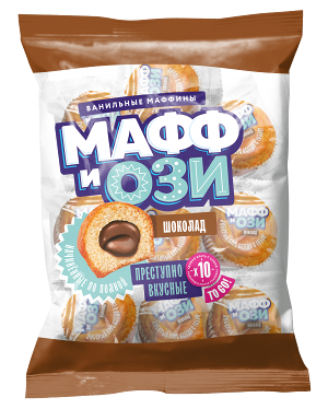 Изделия хлебобулочное сдобное Маффин ванильный с нач шоколад 450г