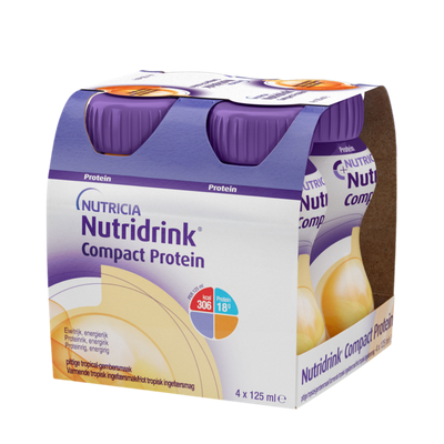 Смесь жидкая Нутридринк (Nutridrink) Компакт Протеин (Compact Protein) с имбирем и тропическими фруктами 125 мл 4 шт.