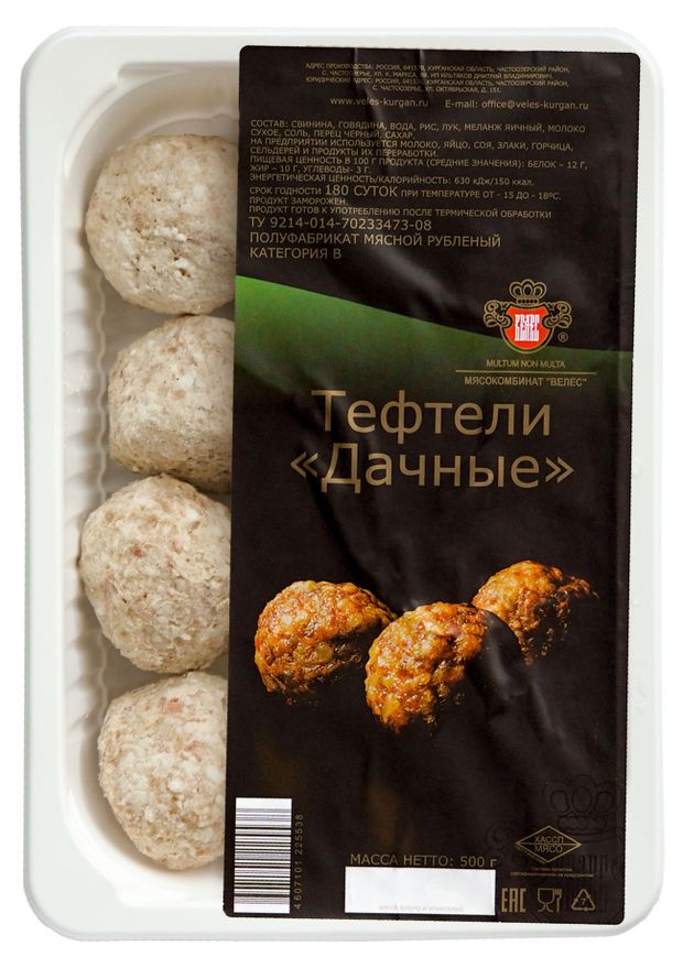 

Тефтели Велес Дачные 500 г