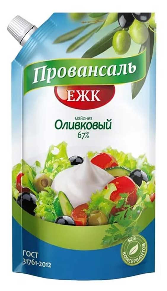 

Майонез ЕЖК оливковый 67% 400 мл