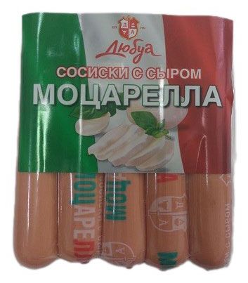 

Сосиски Дюбуа с сыром моцарелла, 375 г