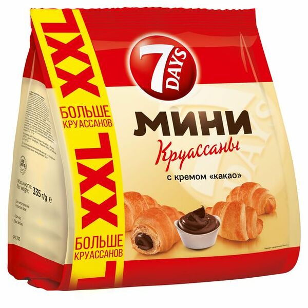 Мини-круассаны 7 Days Какао, 335 г