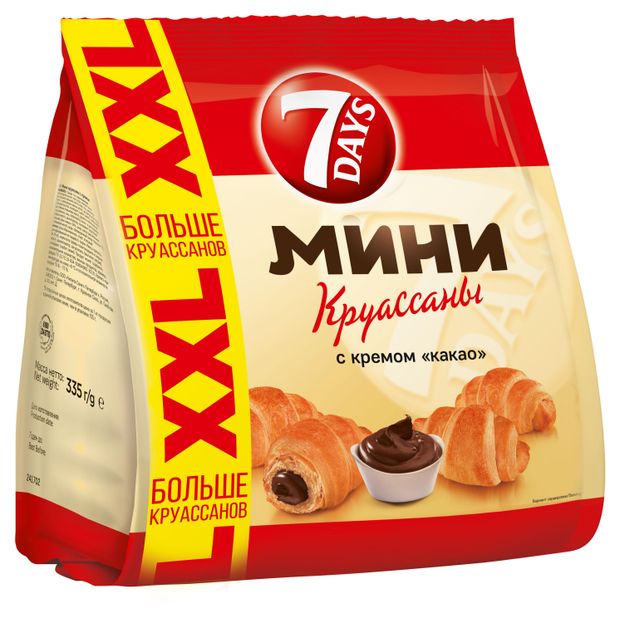 

Мини-круассаны 7 Days Какао 335 г