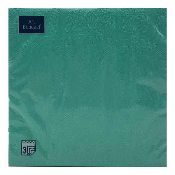 Салфетки бумажные Art Bouquet Барокко Аквамарин 3 слоя 33 х 33 см 16 шт