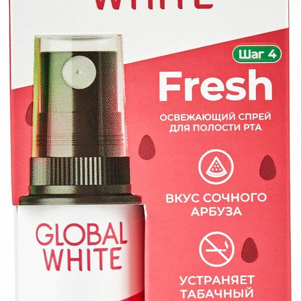Спрей для полости рта Global White Fresh освежающий арбуз 15 мл