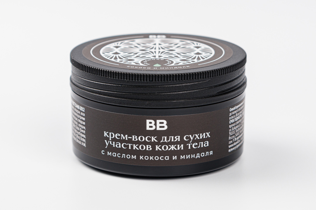

Крем-воск для сухих участков кожи тела с маслом кокоса и миндаля, 100г