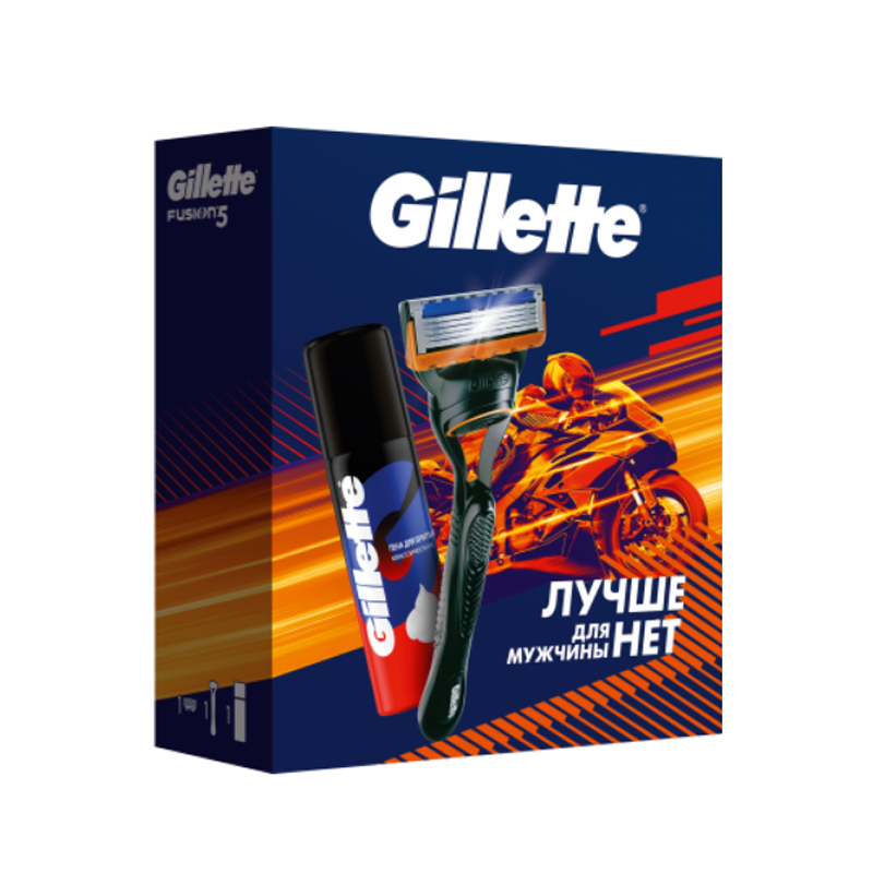 

Подарочный набор: Бритва с 1 сменной кассетой + Пена для бритья Gillette Fusion 50 мл