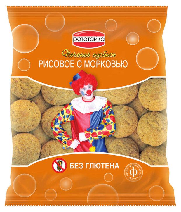 

Печенье сдобное рисовое Рототайка с морковью на фруктозе, 200 г