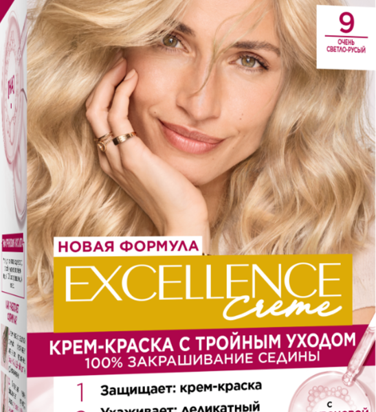 Краска L’Oreal Excellence Creme 9 Очень светло-русый 192 мл