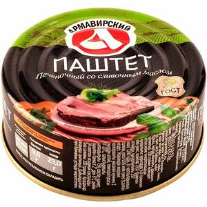 Паштет печеночный Армавирский мясоконсервный комбинат со сливочным маслом 100г
