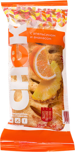 

Слойка Хлебокомбинат Инской Снек с апельсином и ананасом 100 г