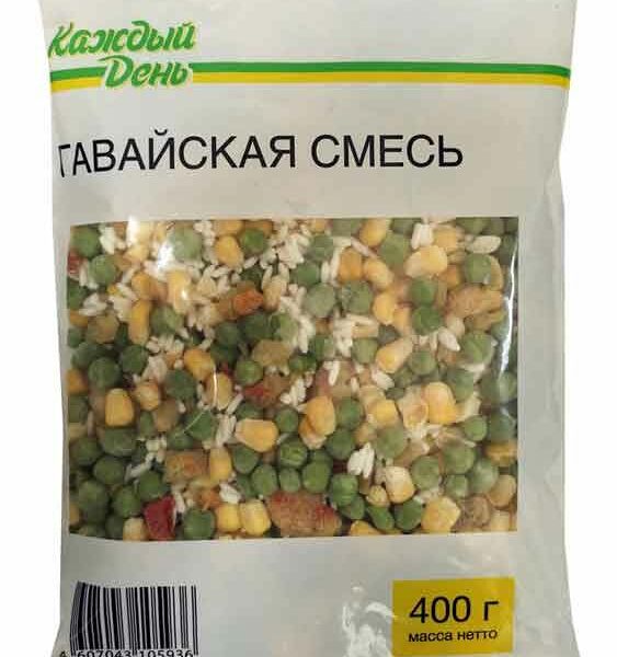 Смесь овощная Каждый день Гавайская смесь замороженная