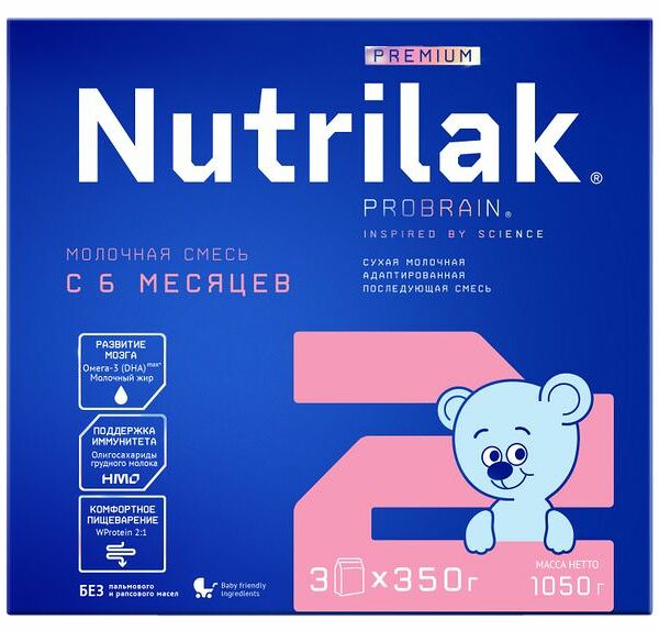 Смесь молочная Nutrilak Premium 2 с 6 месяцев 1050 г