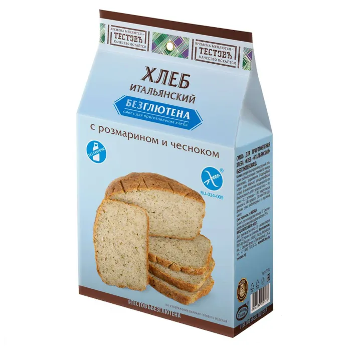 

Смесь для выпечки Тестовъ Хлеб итальянский розмарин чеснок