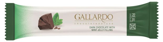 

Шоколад Gallardo горький с начинкой со вкусом мяты 25 г