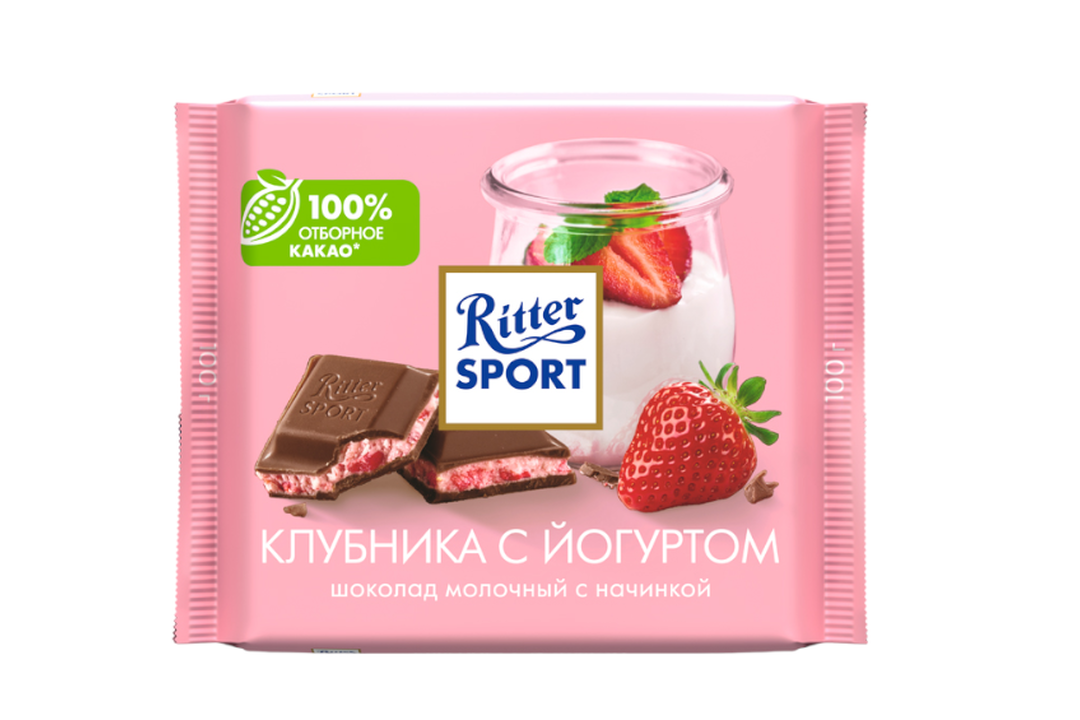 

Шоколад Ritter Sport молочный клубника с йогуртом 100 г