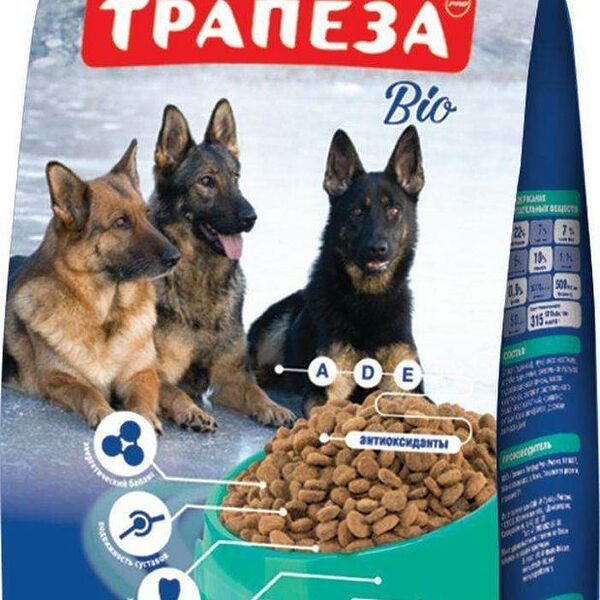 Корм для взрослых собак всех пород сухой Трапеза Bio 10 кг