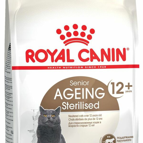 Корм для стерилизованных кошек и кастрированных котов старше 12 лет Royal Canin Ageing Sterilised Курица, 2кг