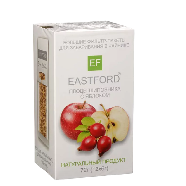 Чай фруктовый Eastford плоды шиповника с яблоком в пакетиках 12х6г