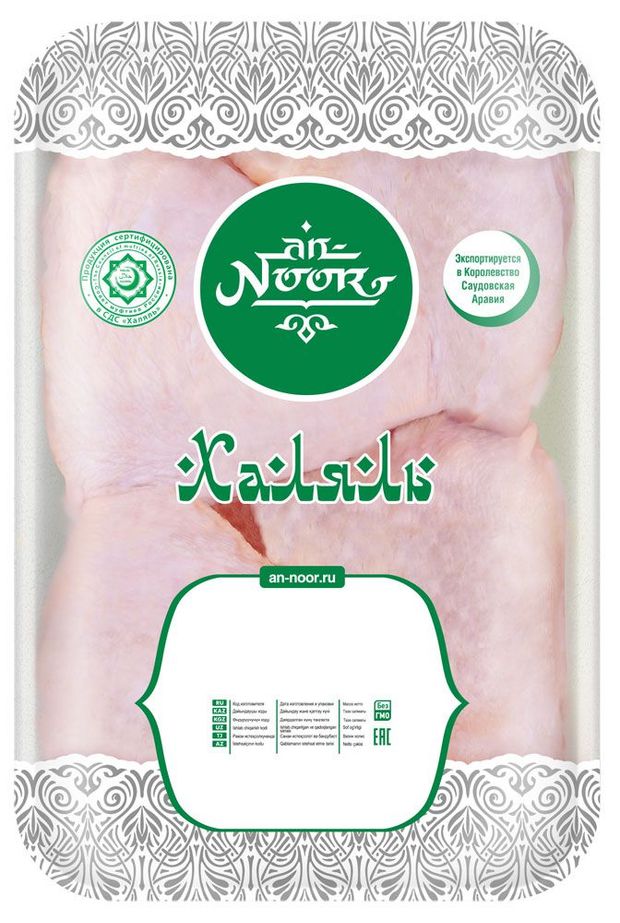 

Бедро цыплят-бройлеров An-Noor Халяль охлажденное вес