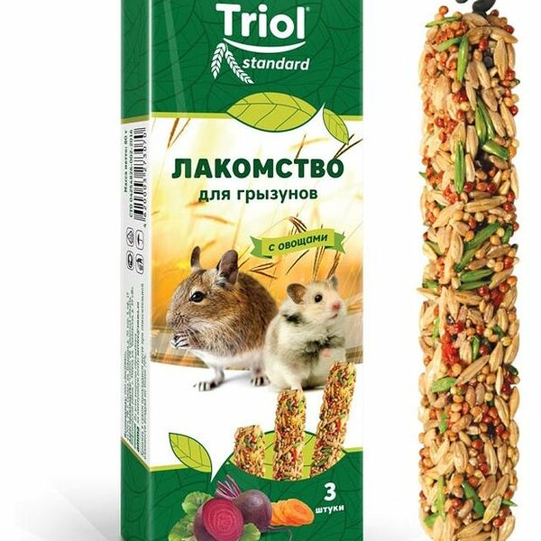 Лакомство для грызунов Triol с овощами, 3 шт.