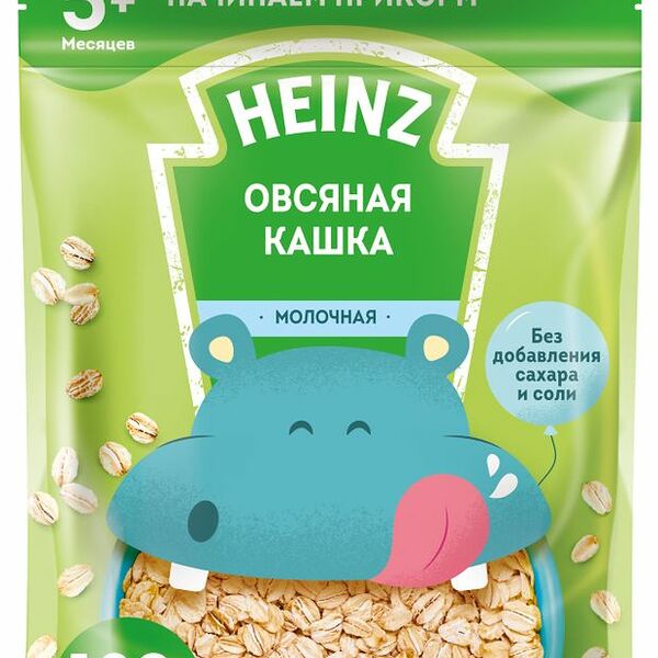 Каша овсяная HEINZ Я пробую, молочная, с 5 месяцев