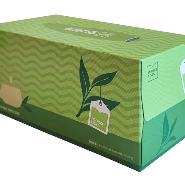 Салфетки бумажные Bellagio Green Tea для лица 2-слойные 210 шт