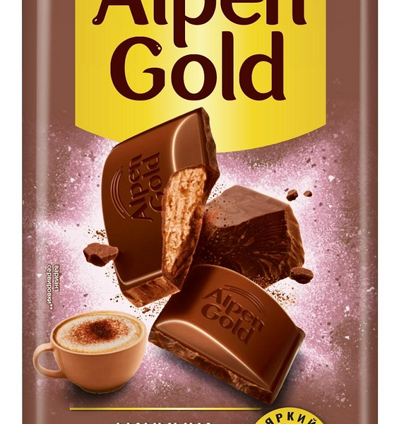 Шоколад молочный Alpen Gold со вкусом капучино 80 г
