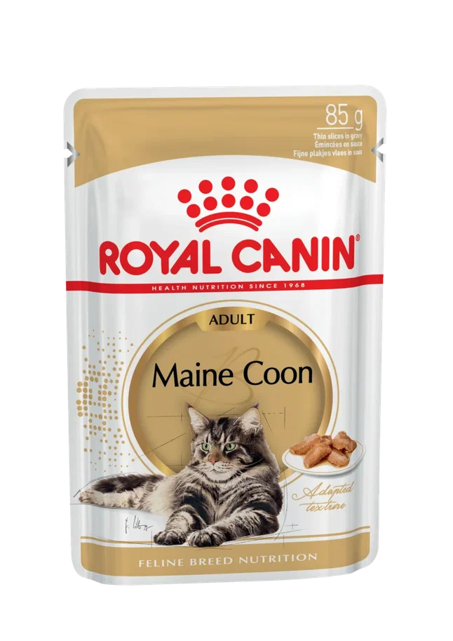 

Корм для кошек Royal Canin Maine Coon Adult для взрослых кошек породы Мэйн Кун соус 85 г