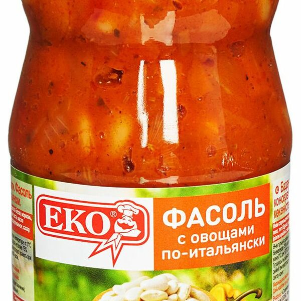 Фасоль Eko с овощами по-итальянски 510г
