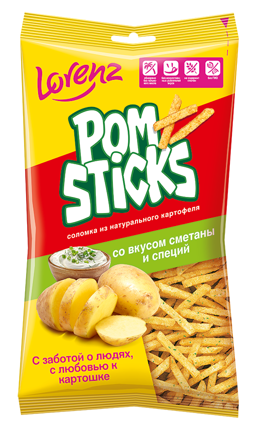 

Чипсы Pomsticks Сметана и специи соломкой 100 г