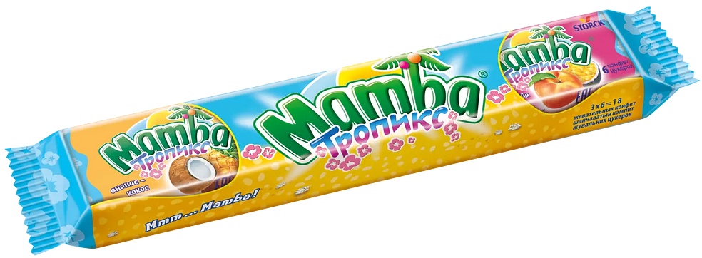 

Конфеты жевательные Mamba Тропикс Ассорти вкусов 79.5 г