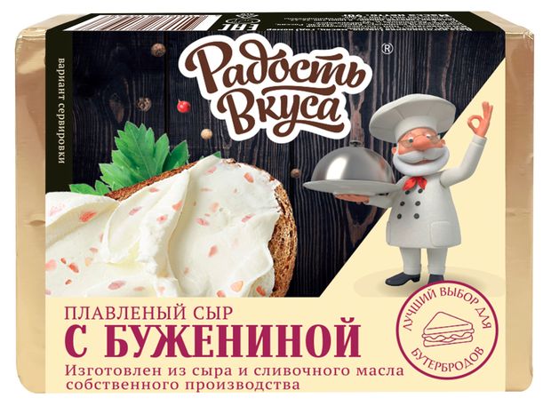 

Сыр плавленый Радость вкуса Буженина 35% 90 г